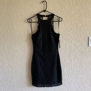 Black Lace Mini Dress
